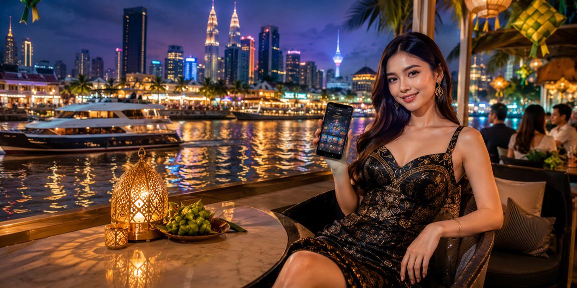 Promosi bonus cashback hari raya dengan rekaan gaya Melayu di Kuala Lumpur